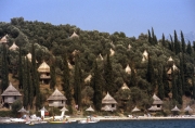 View of the huts
