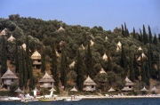 View of the huts