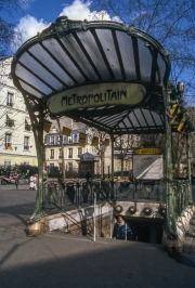 Guimard Metro Station entrance Abbesses with canpoy