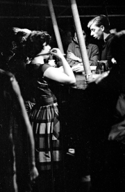 In the bar at night