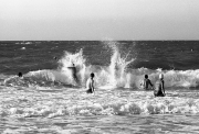 Swimming in the waves