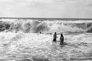 Swimming in the waves